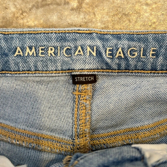 American Eagle Stretch distressed jeans cropped size 6 X-Short - Picture 5 of 11